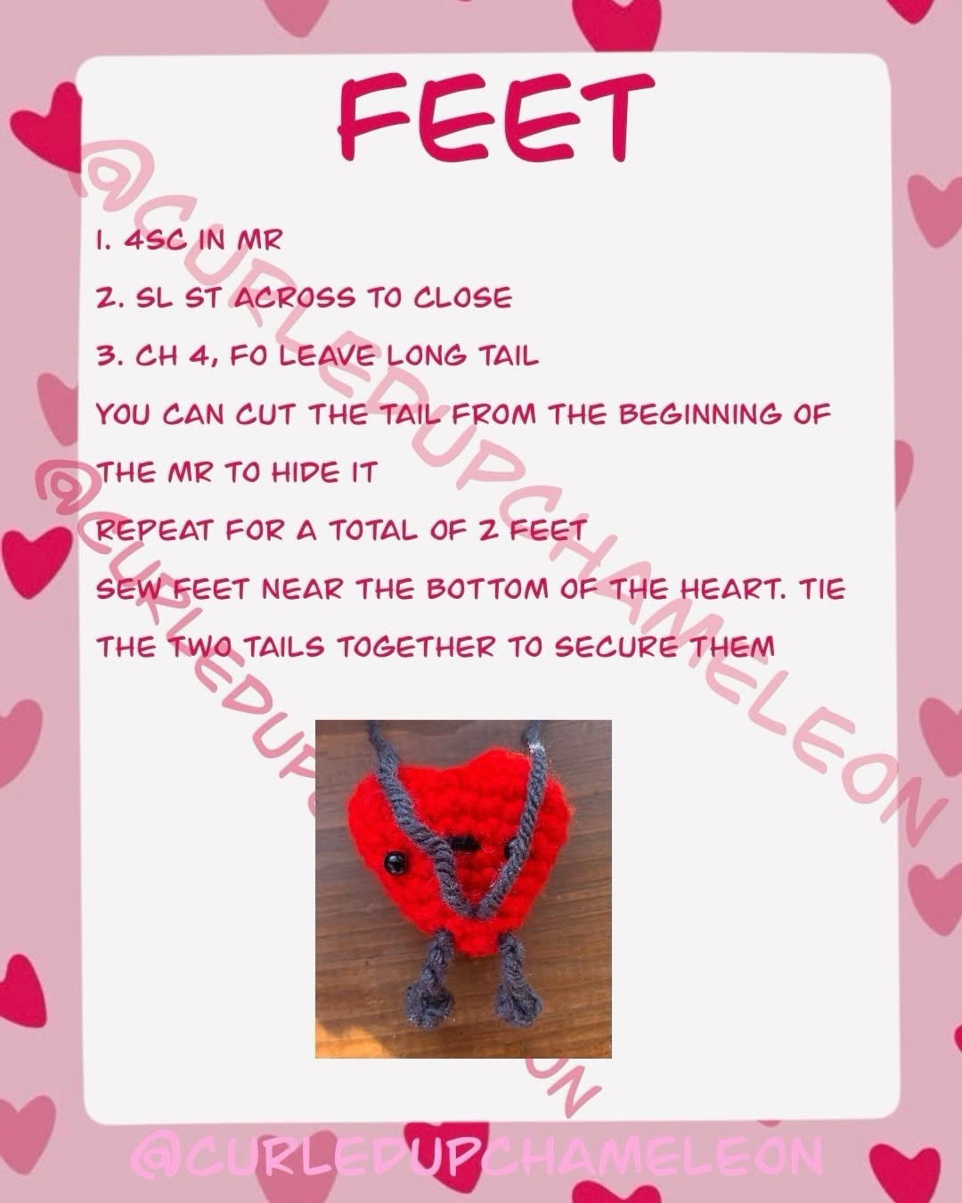 Free Crochet Pattern for Heart Buddy Amigurumi Doll by CurledUpChameleon