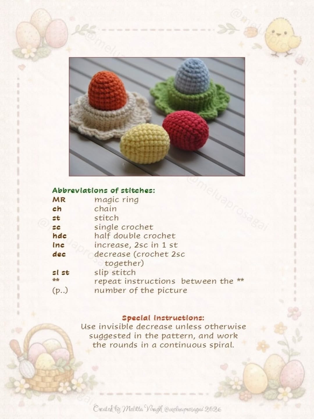 Free Crochet Pattern for Little Floral Easter Egg Holder with Step-by-Step Instructions