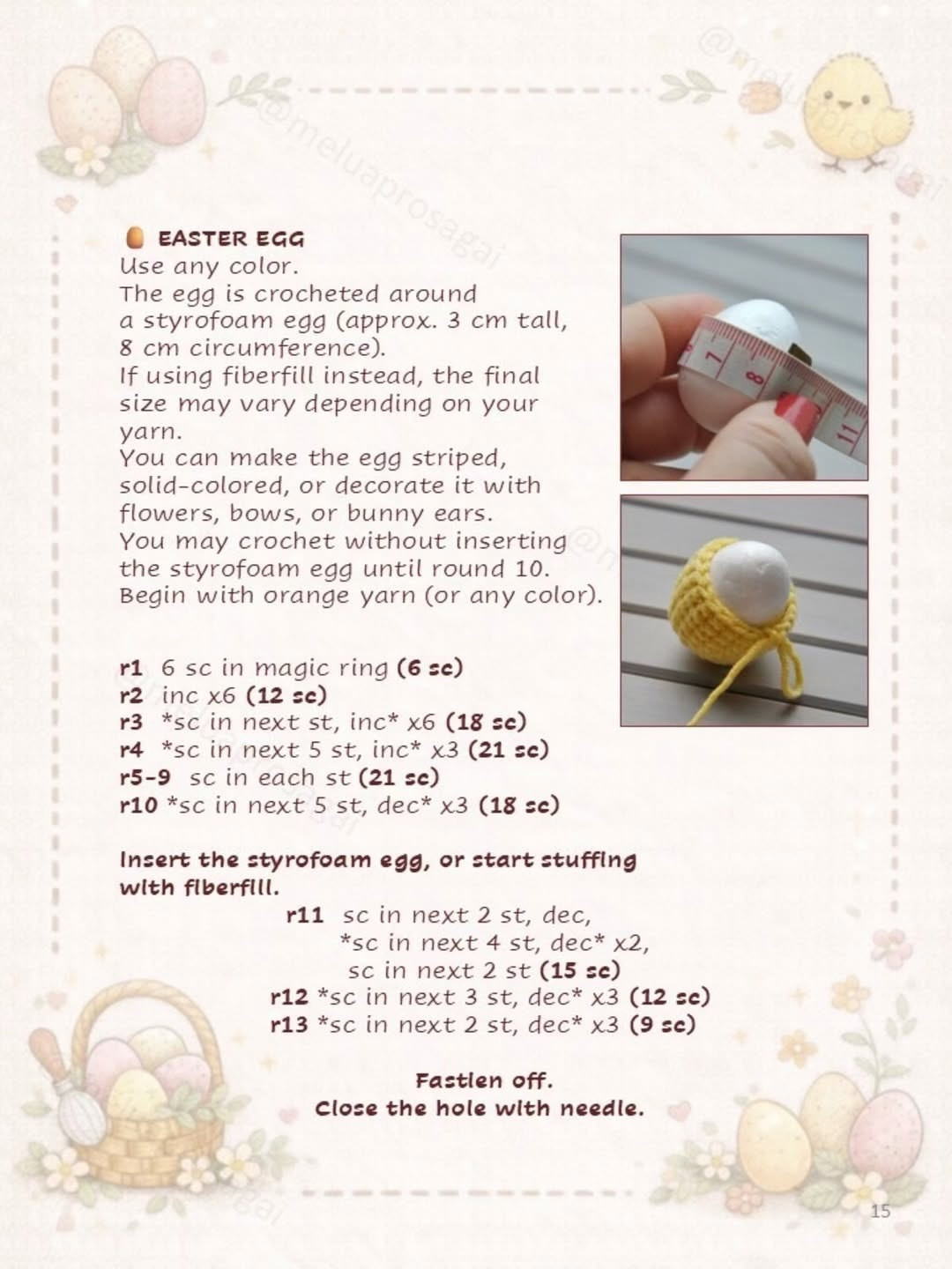 Free Crochet Pattern for Little Floral Easter Egg Holder with Step-by-Step Instructions