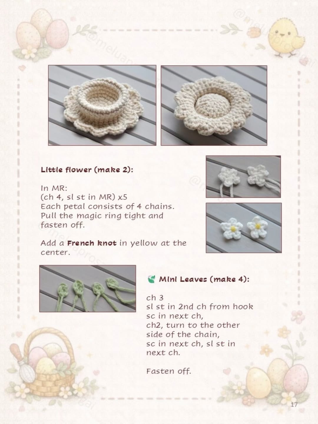 Free Crochet Pattern for Little Floral Easter Egg Holder with Step-by-Step Instructions