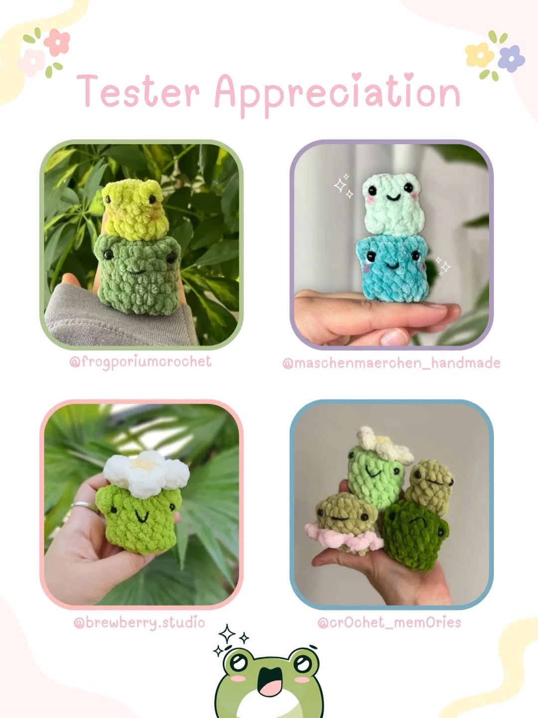 Free Crochet Pattern for Lovely Froggies by Rikki Handmade