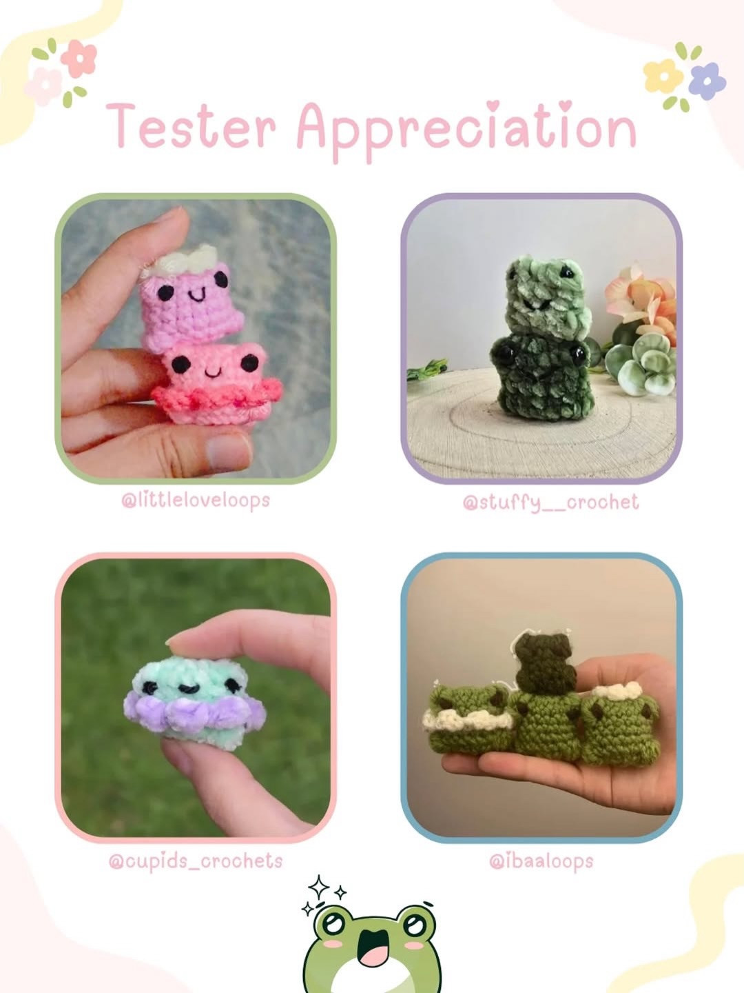 Free Crochet Pattern for Lovely Froggies by Rikki Handmade