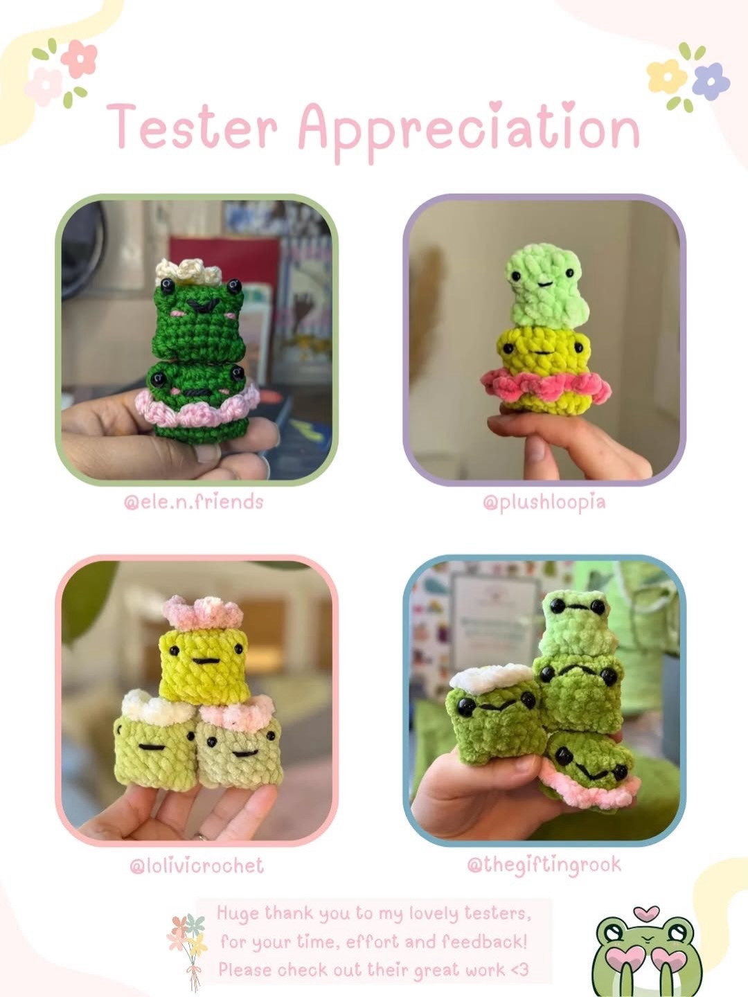Free Crochet Pattern for Lovely Froggies by Rikki Handmade