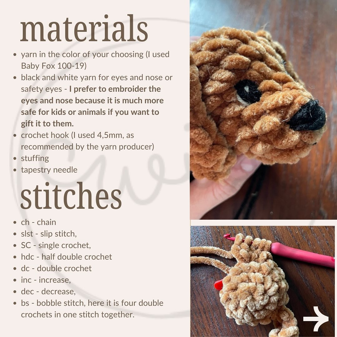 Free Crochet Pattern for Low Sew Mini Dachshund Toy