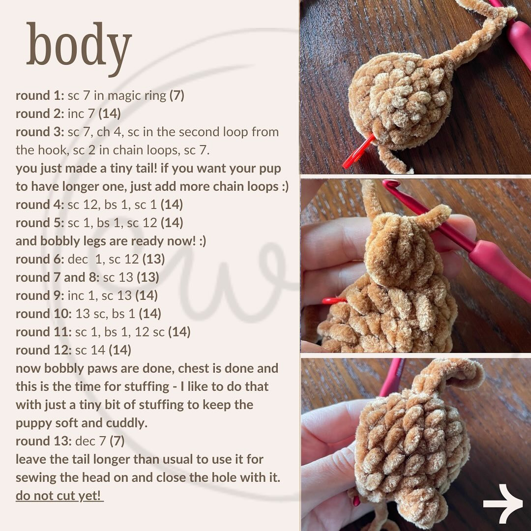 Free Crochet Pattern for Low Sew Mini Dachshund Toy