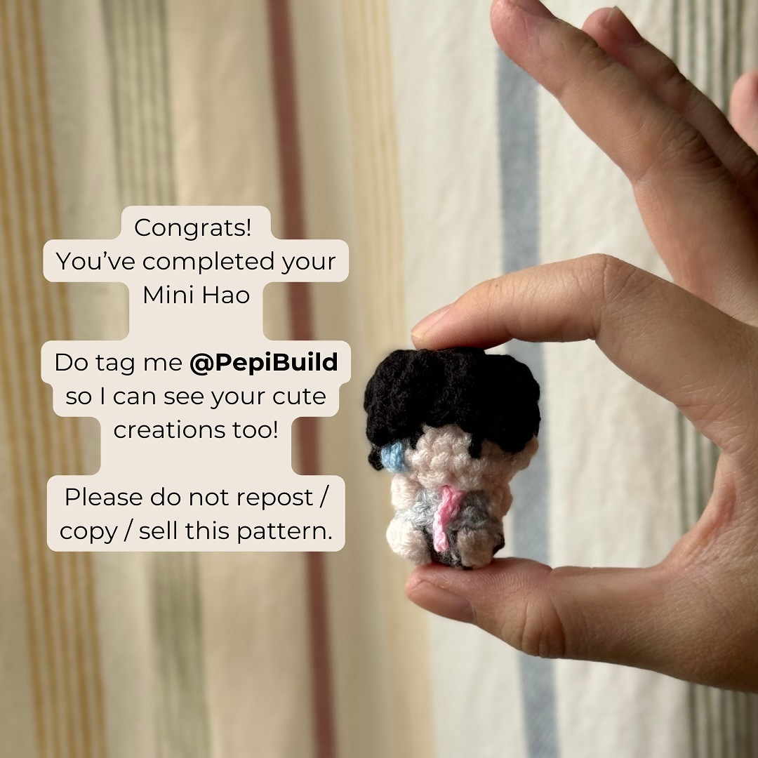 Free Crochet Pattern for Mini Hao Amigurumi Doll