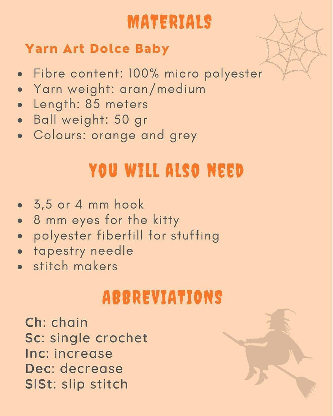 Free Crochet Pattern for Pumpkin Cat Amigurumi by Mumigurumi