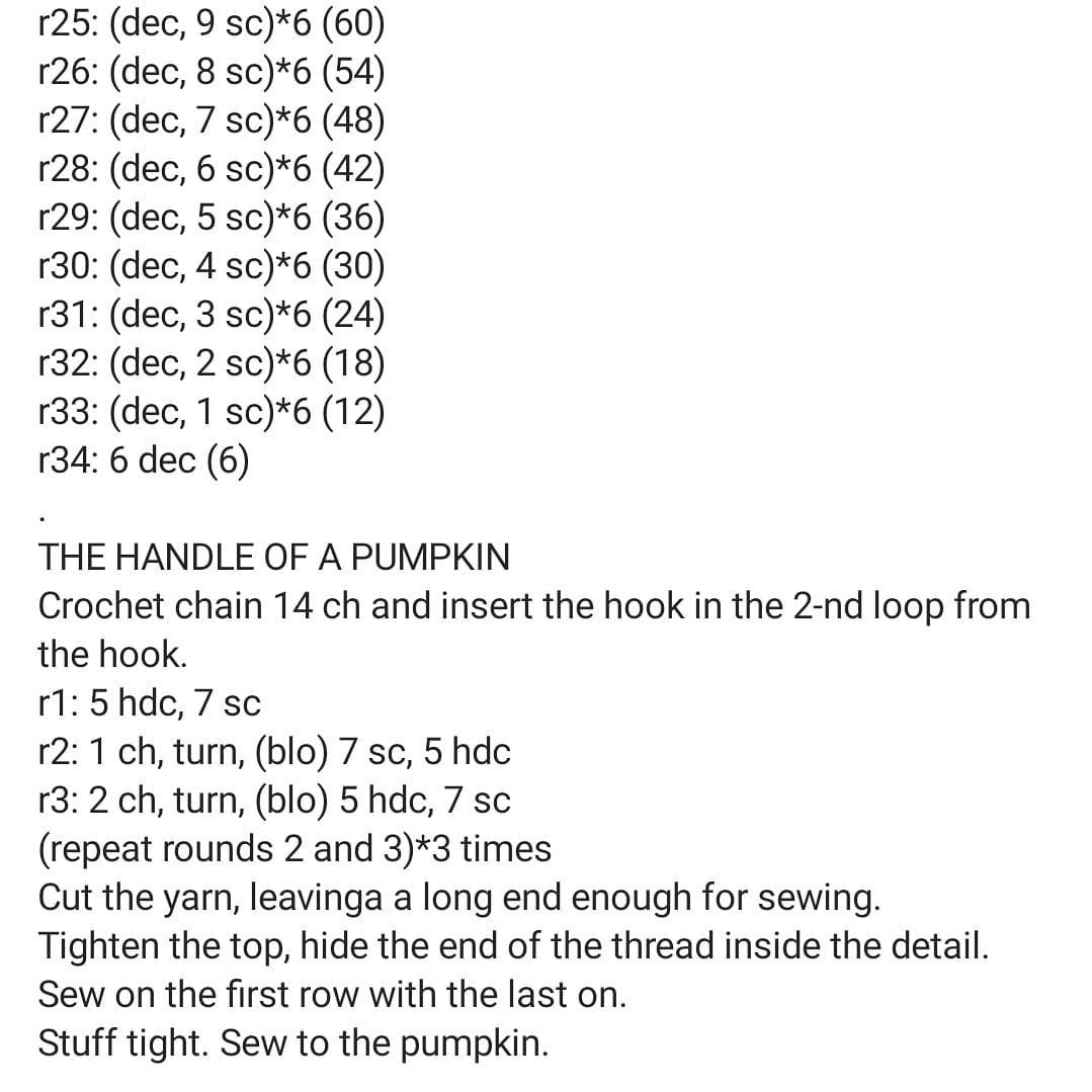 Free Crochet Pattern for Small Pumpkin with Detailed Instructions