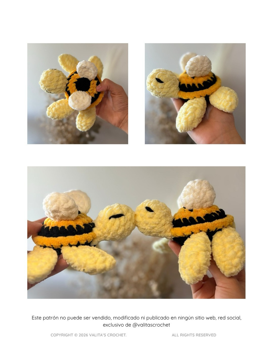 Free Crochet Pattern for Tortubeja Amigurumi Doll in English and Spanish by ValitasCrochet