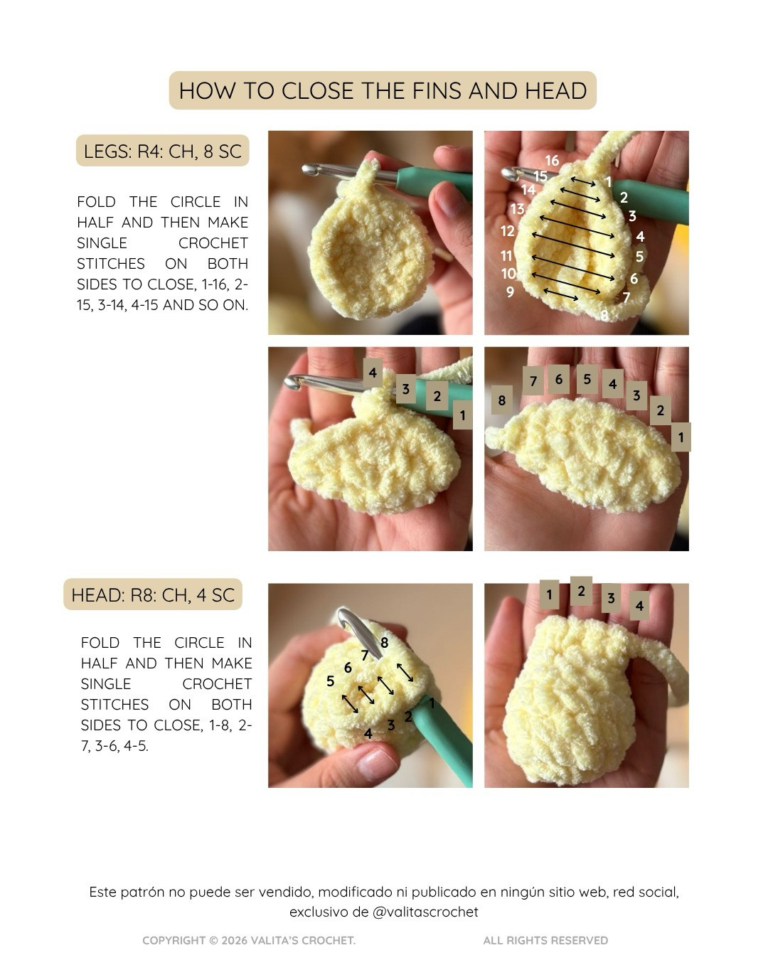 Free Crochet Pattern for Tortubeja Amigurumi Doll in English and Spanish by ValitasCrochet