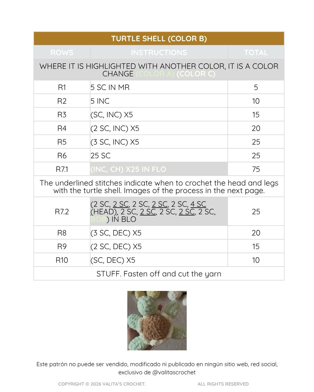 Free Crochet Pattern for Torturamo: A Cute Personalized Turtle Amigurumi with Detailed Instructions and Materials