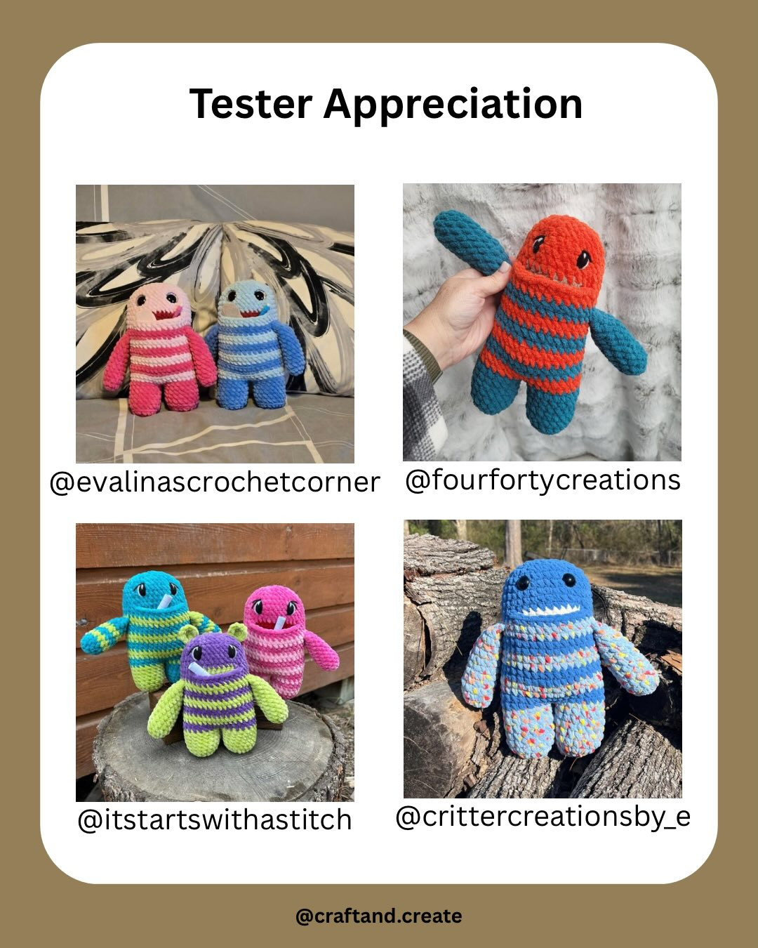Free Crochet Pattern for Worry Monster Amigurumi Doll