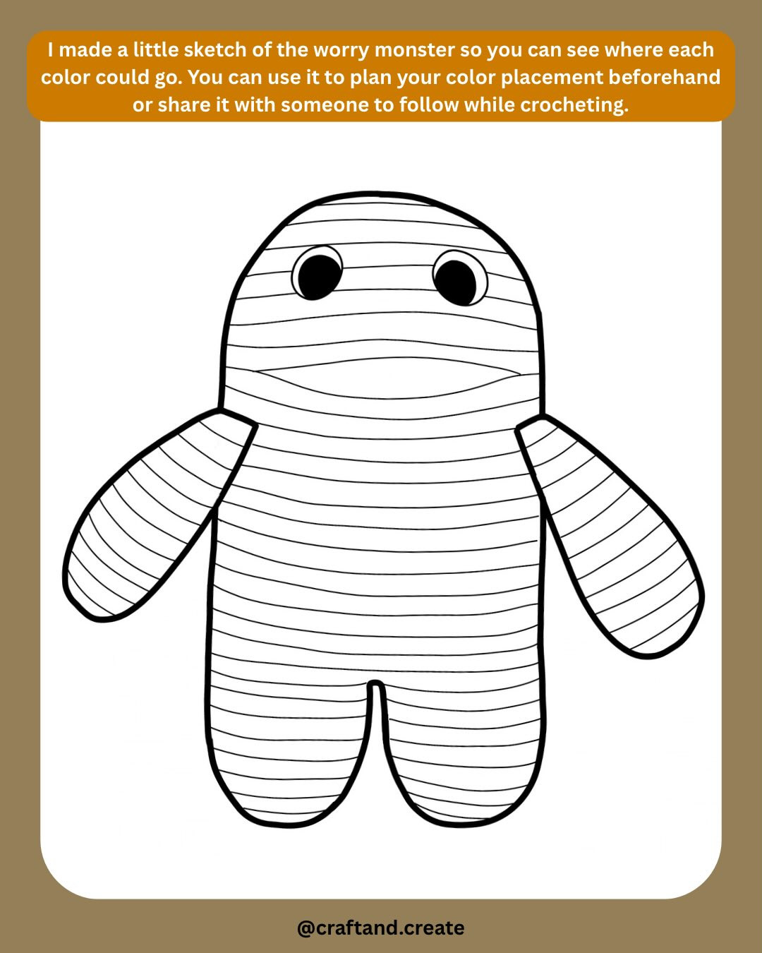 Free Crochet Pattern for Worry Monster Amigurumi Doll