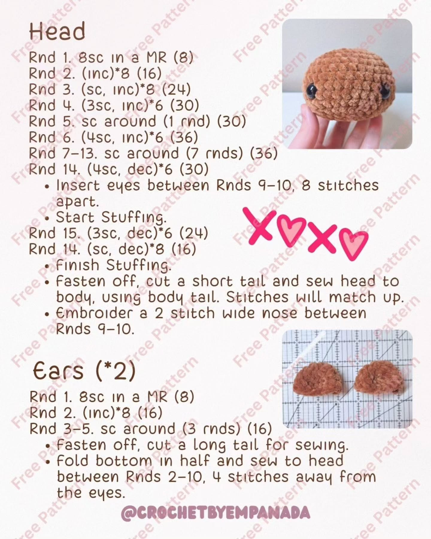 Free Crochet Pattern: Harold the Heart Bear with Red Heart