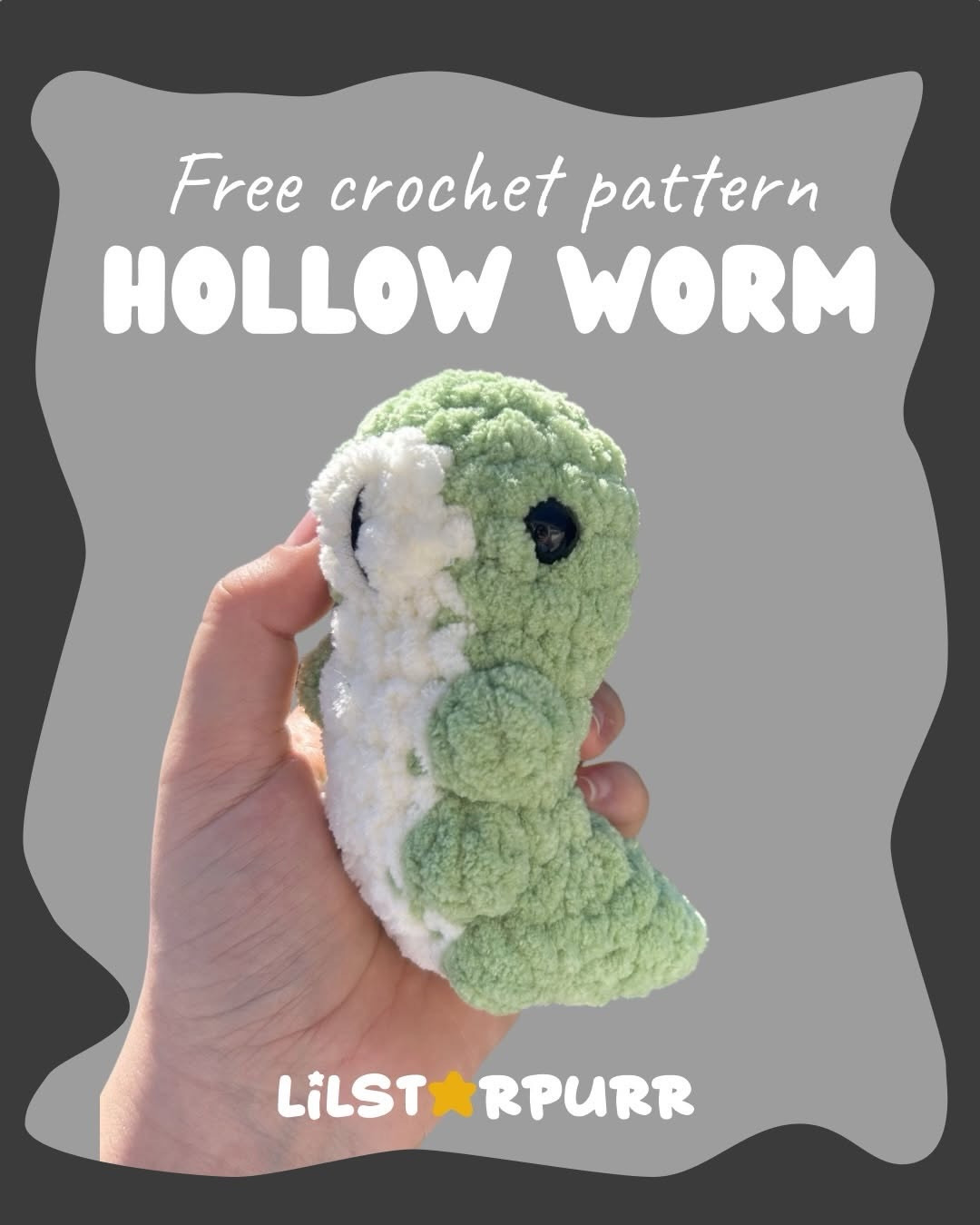 Free Crochet Pattern: Hollow Worm Amigurumi by Lilstarpurr
