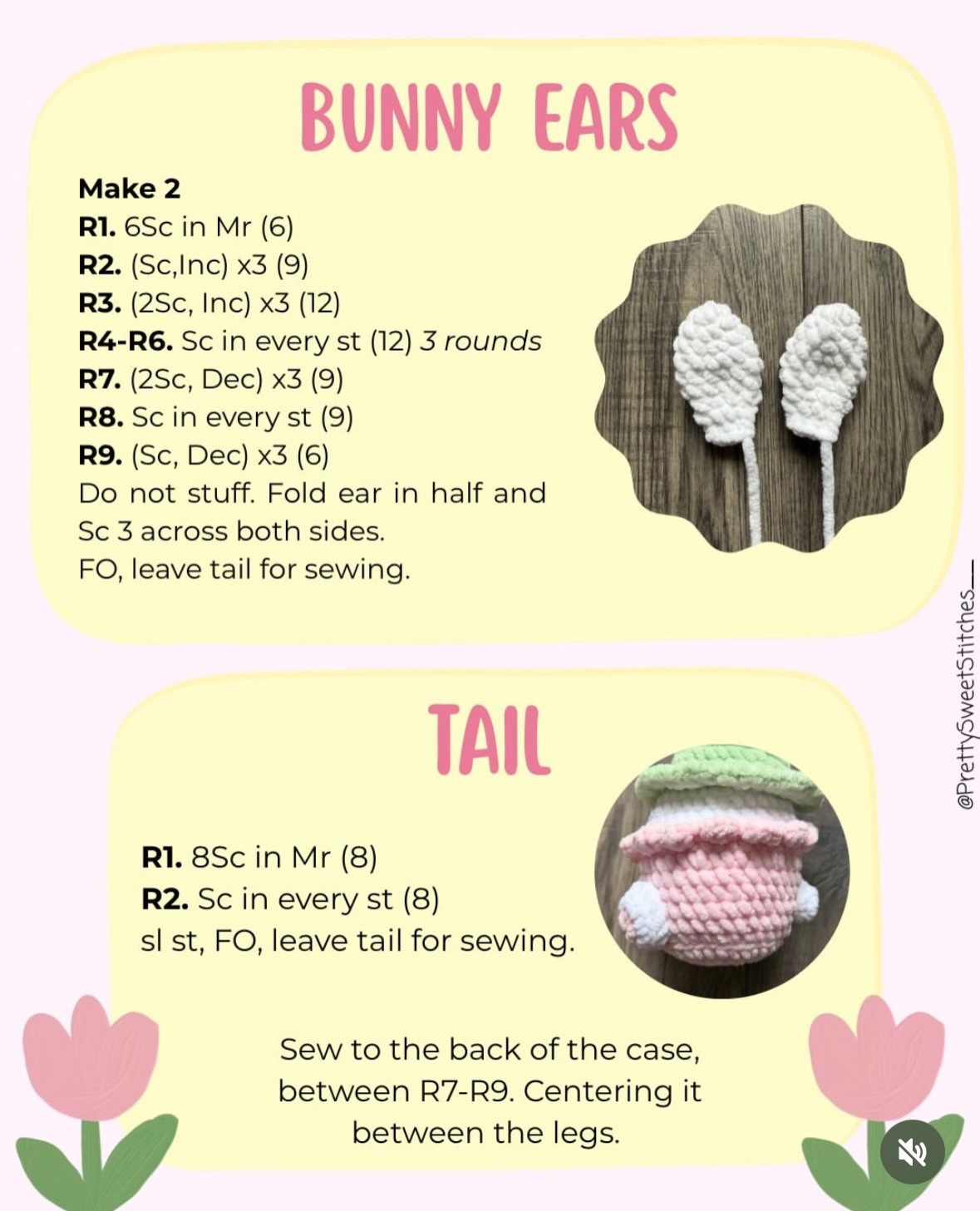 Free Crochet Pattern: Hoppy Easter Cupcake Amigurumi Bunny Doll