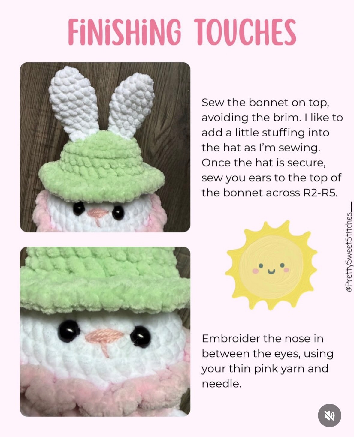 Free Crochet Pattern: Hoppy Easter Cupcake Amigurumi Bunny Doll