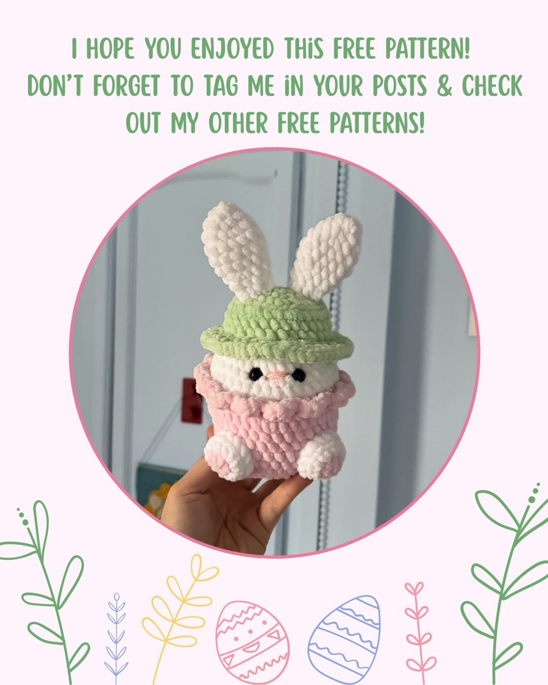 Free Crochet Pattern: Hoppy Easter Cupcake Amigurumi by PrettySweetStitches
