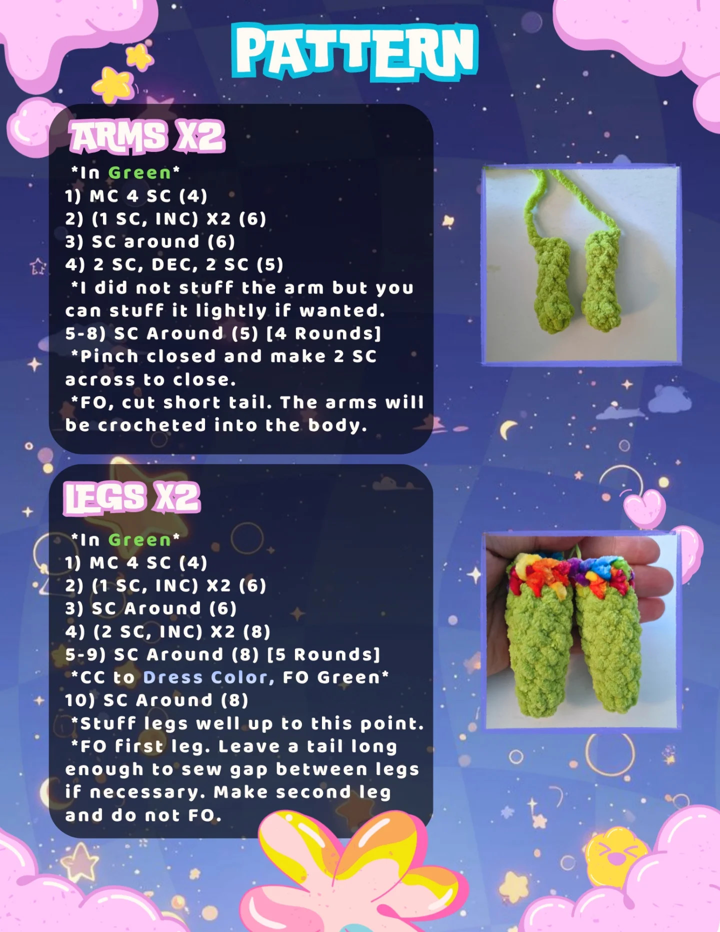Free Crochet Pattern: Kiki the Alien Girl & Kitty Amigurumi