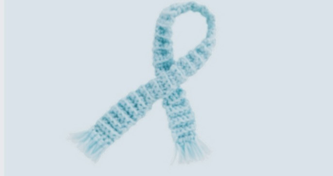 Free Crochet Pattern: Light Blue Ribbed Scarf with Fringe using H/8 Hook and Double Strands