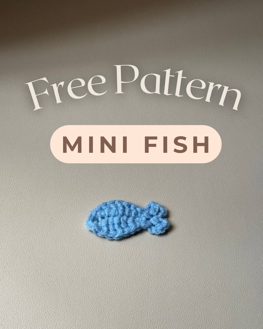 Free Crochet Pattern: Mini Fish - Cute Blue Flat Chart Tutorial
