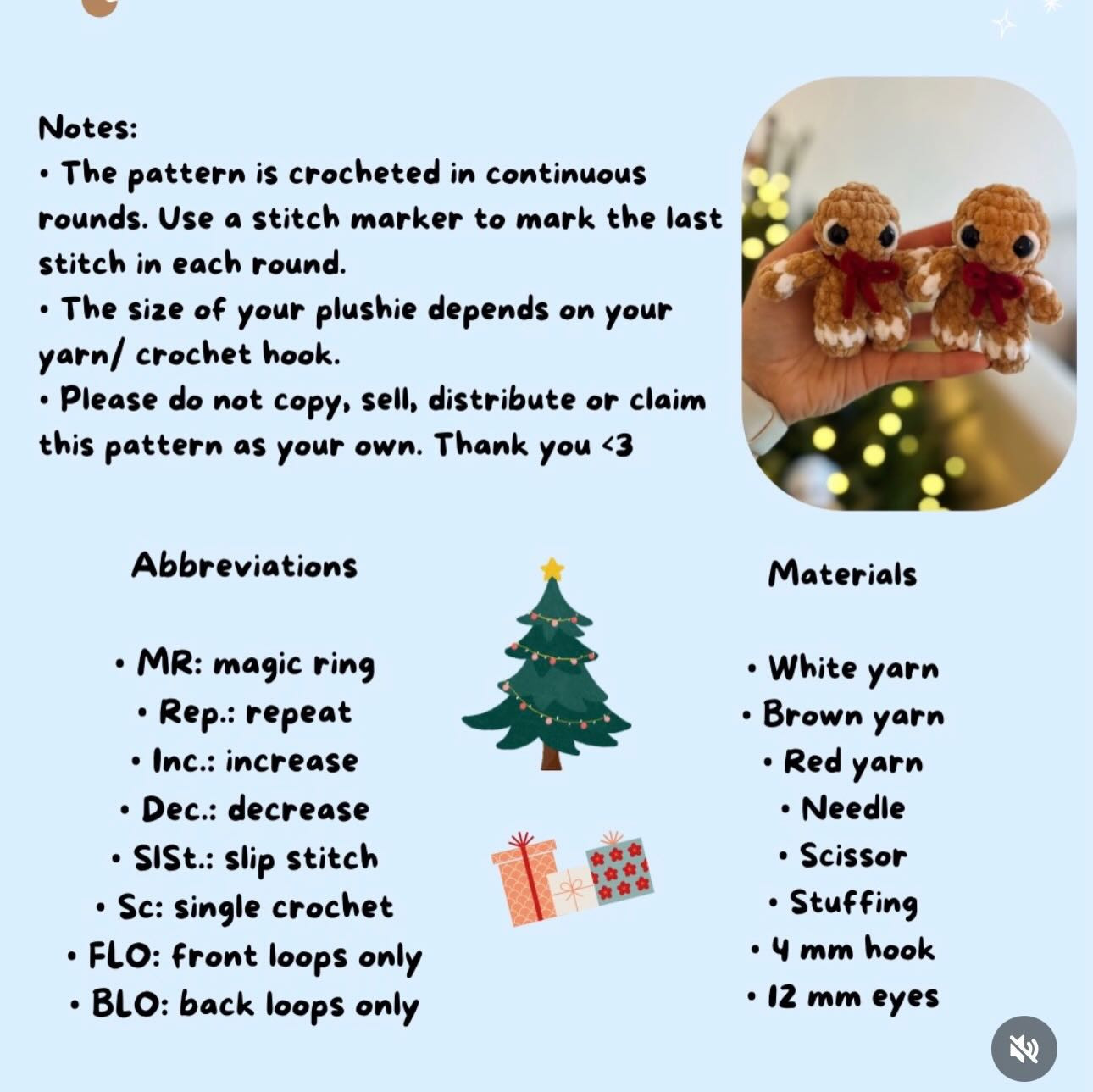 Free Crochet Pattern: Mini Gingerbread Men Amigurumi with Red Bow