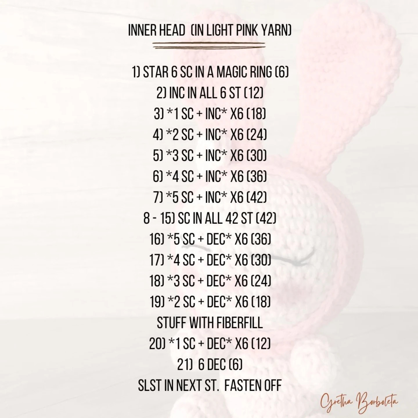 Free Crochet Pattern My Melody Amigurumi Doll with Pink Ears Hood and Cute Sleeping Face Design