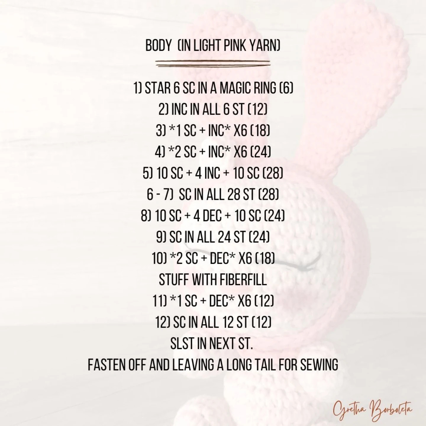 Free Crochet Pattern My Melody Amigurumi Doll with Pink Ears Hood and Cute Sleeping Face Design