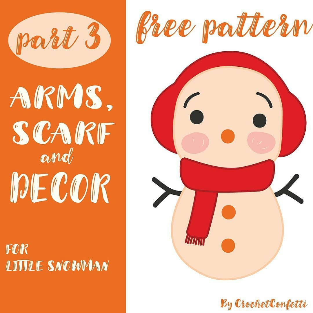 Free Crochet Pattern Part 1: Head and Ear Muffs for Little Snowman Amigurumi