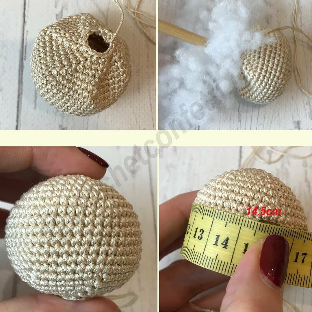 Free Crochet Pattern Part 1: Head and Ear Muffs for Little Snowman Amigurumi