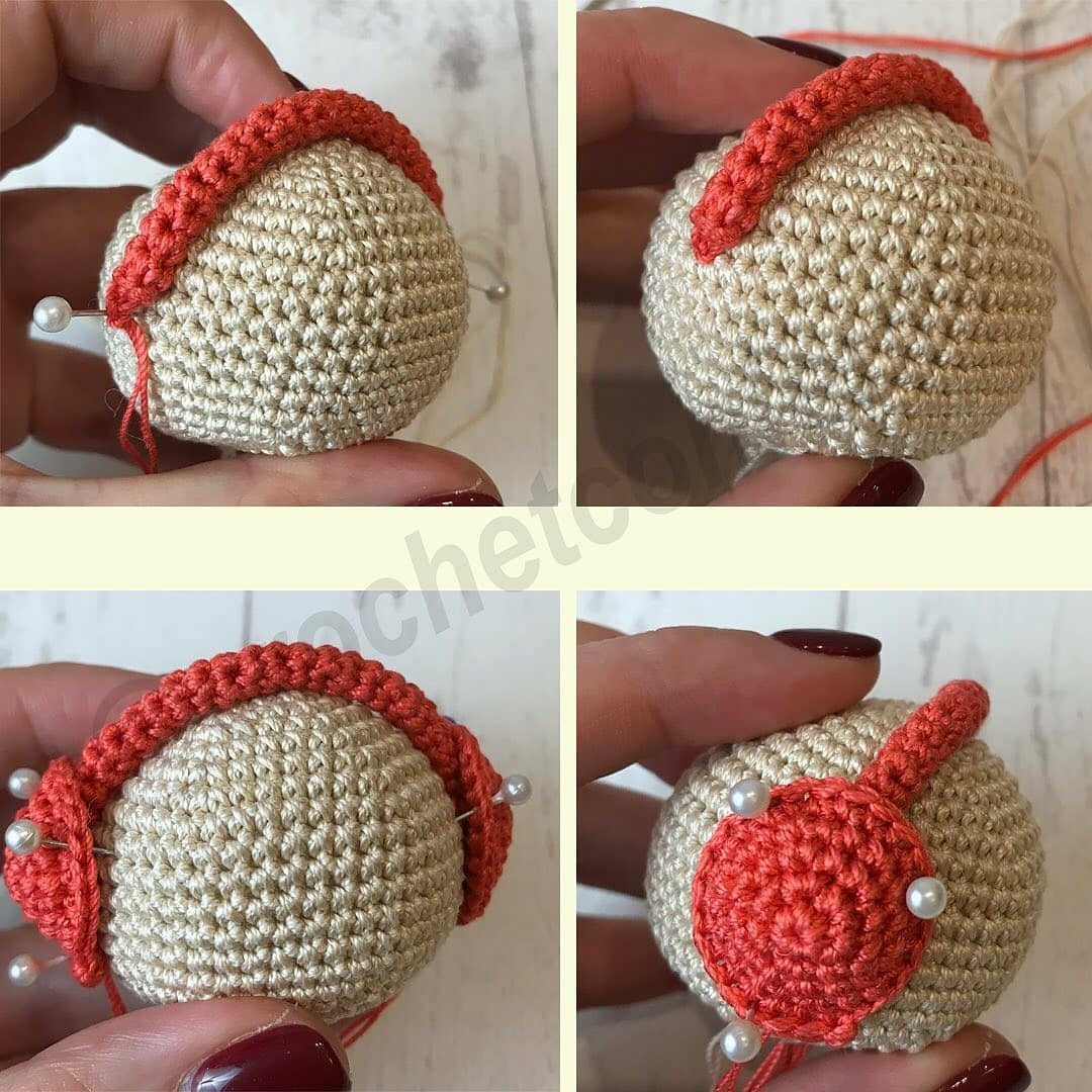 Free Crochet Pattern Part 1: Head and Ear Muffs for Little Snowman Amigurumi