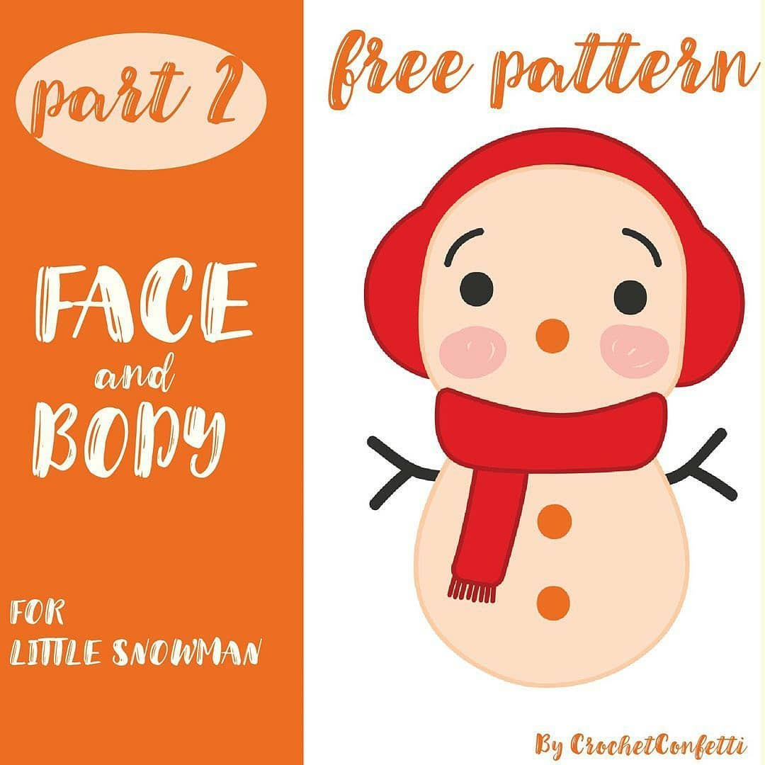 Free Crochet Pattern Part 1: Head and Ear Muffs for Little Snowman Amigurumi