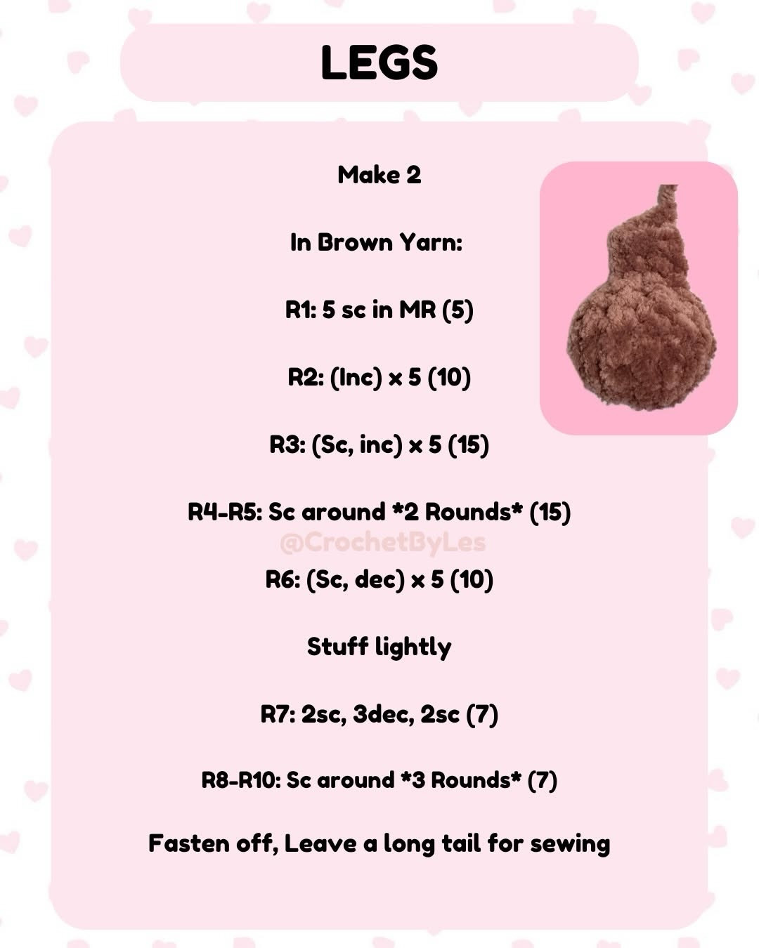Free Crochet Pattern: Pink Candy Heart Jellycat Amigurumi with XOXO Design