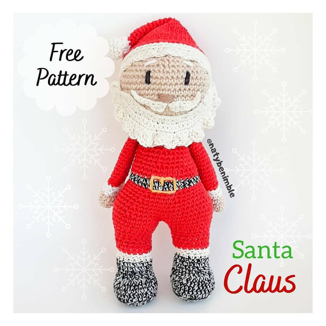 Free Crochet Pattern Santa Claus Amigurumi Doll with Detailed Instructions