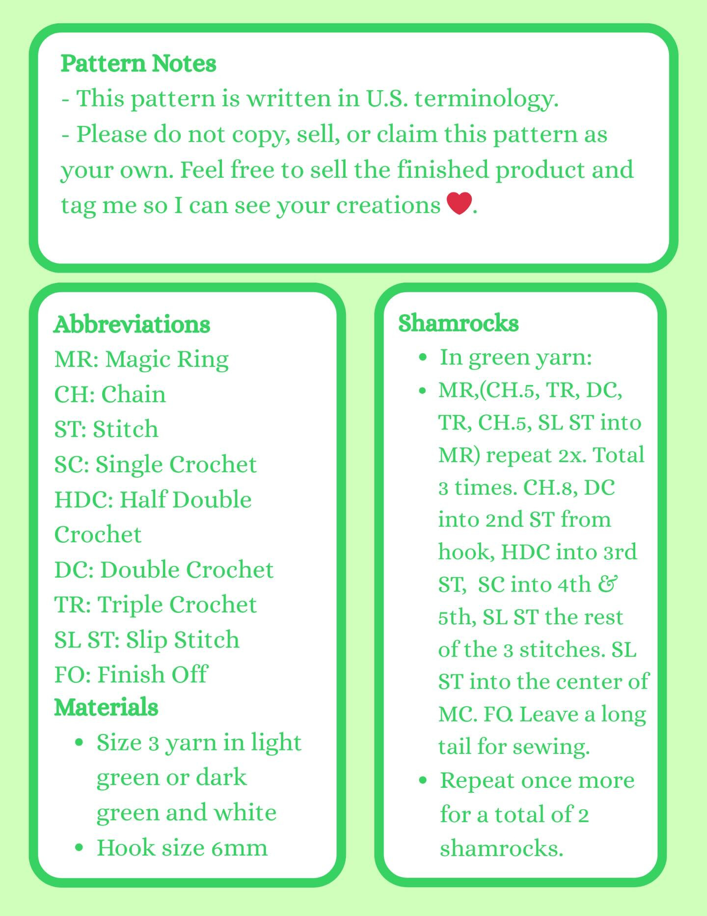 Free Crochet Pattern: Shamrock Car Coasters
