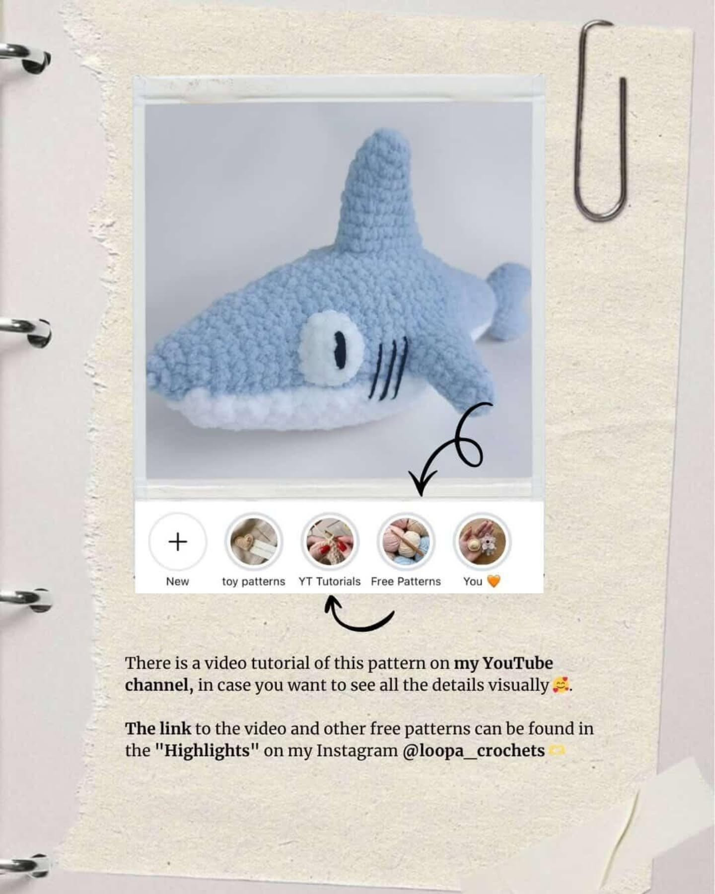 Free Crochet Pattern Shark Amigurumi