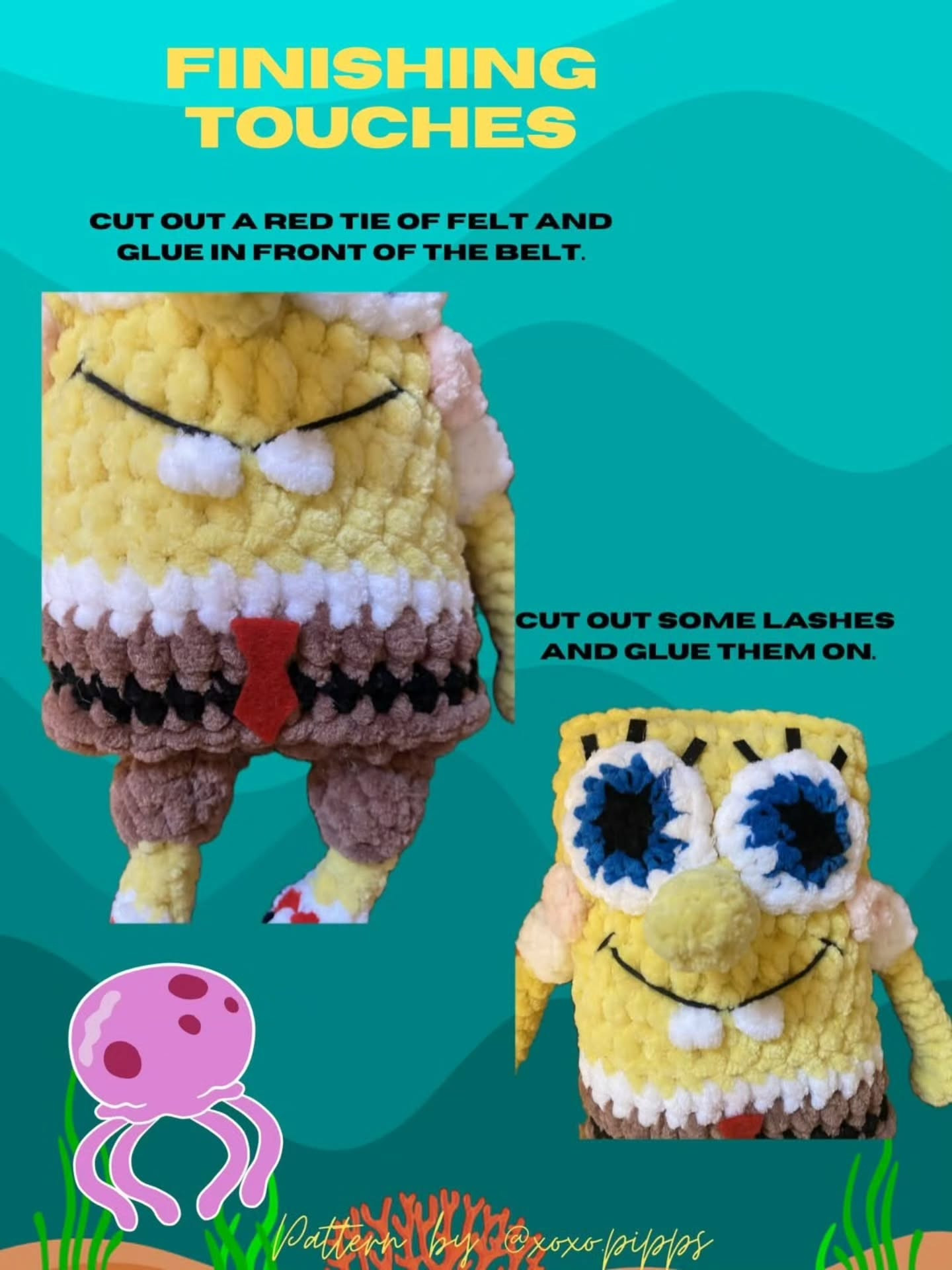 Free Crochet Pattern: Spongebob Squarepants Amigurumi Doll with Full Instructions