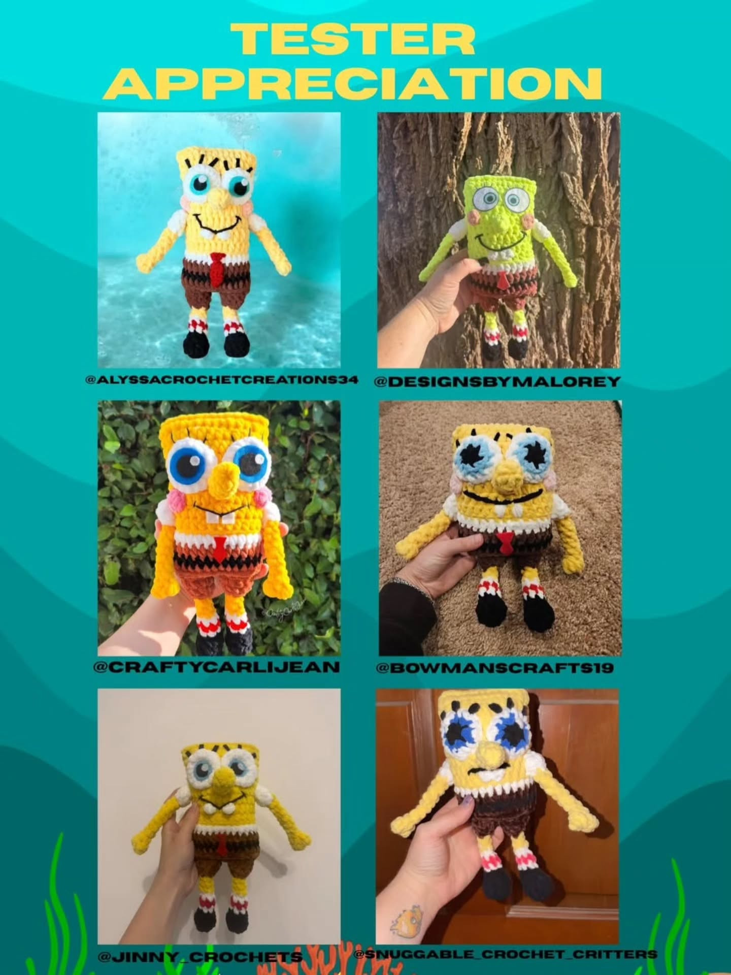 Free Crochet Pattern: Spongebob Squarepants Amigurumi Doll with Full Instructions