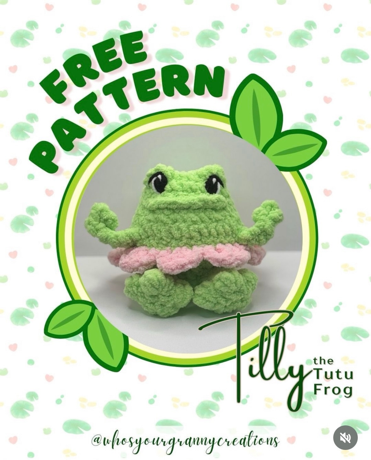 Free Crochet Pattern: Tilly the Tutu Frog Amigurumi Doll with Pink Skirt
