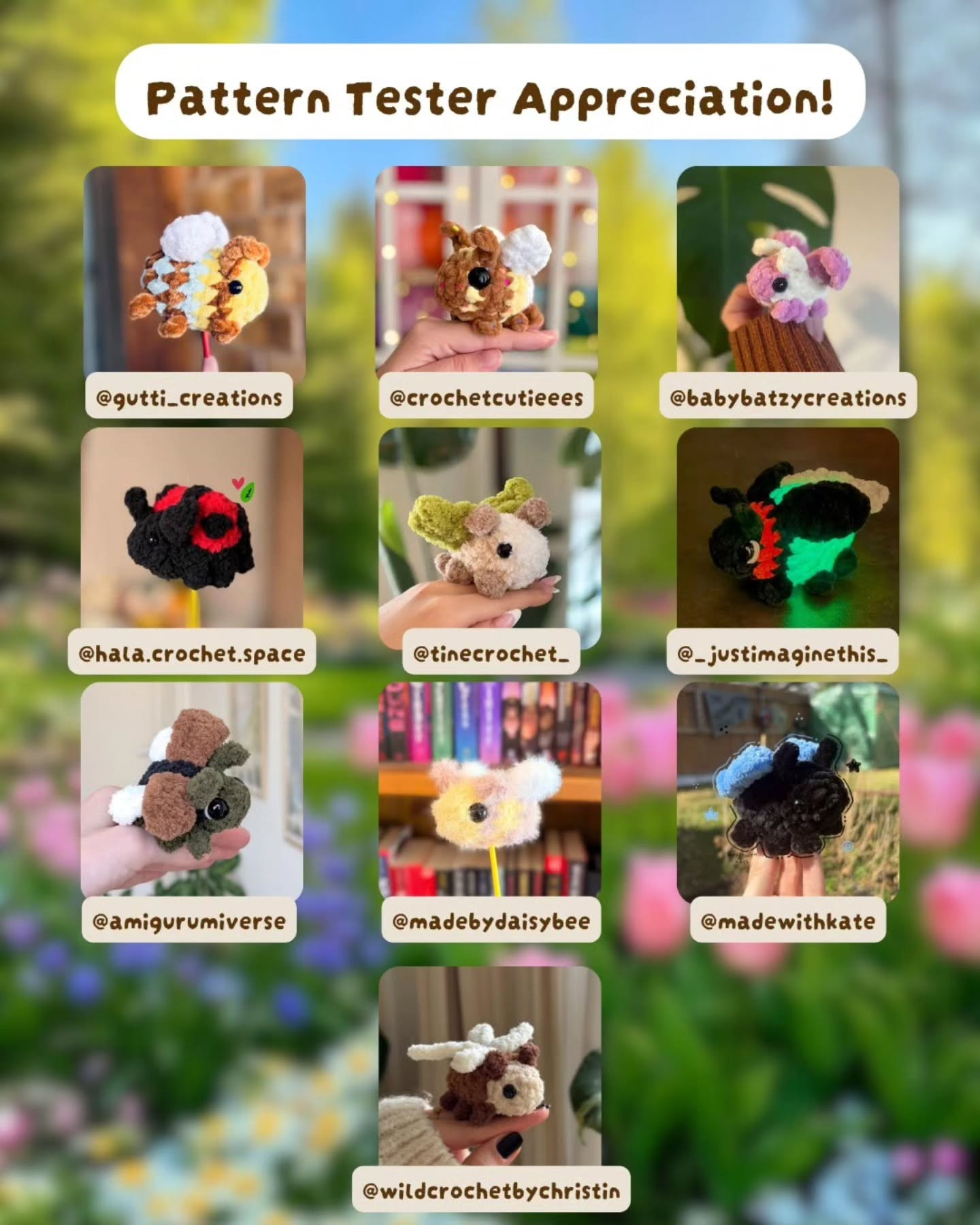 Free Crochet Pattern: Tiny Garden Bugs - Amigurumi Insects Collection