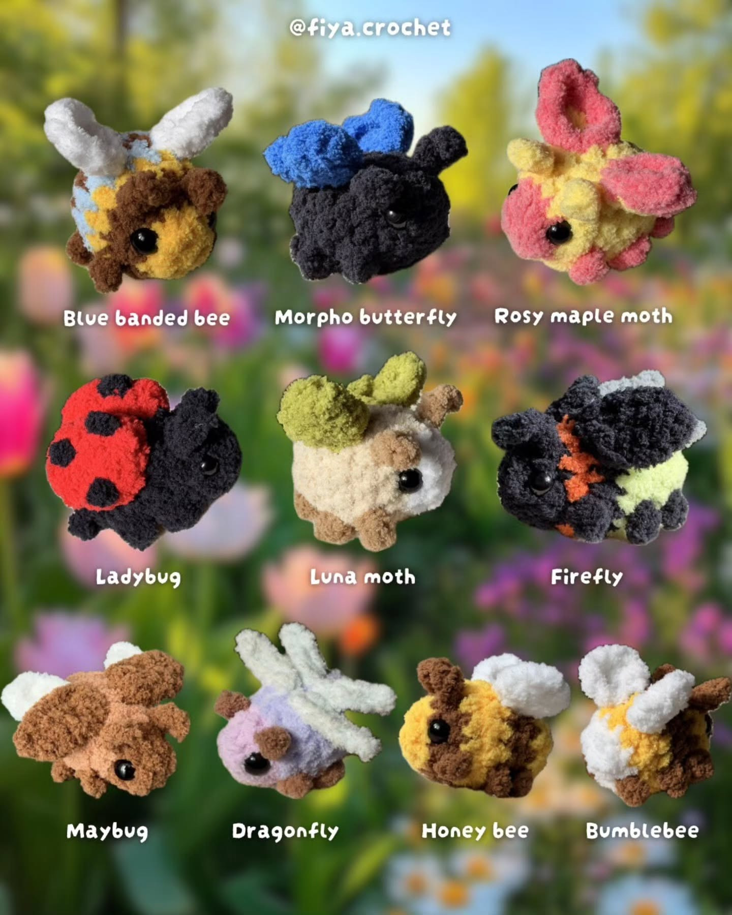 Free Crochet Pattern: Tiny Garden Bugs - Amigurumi Insects Collection