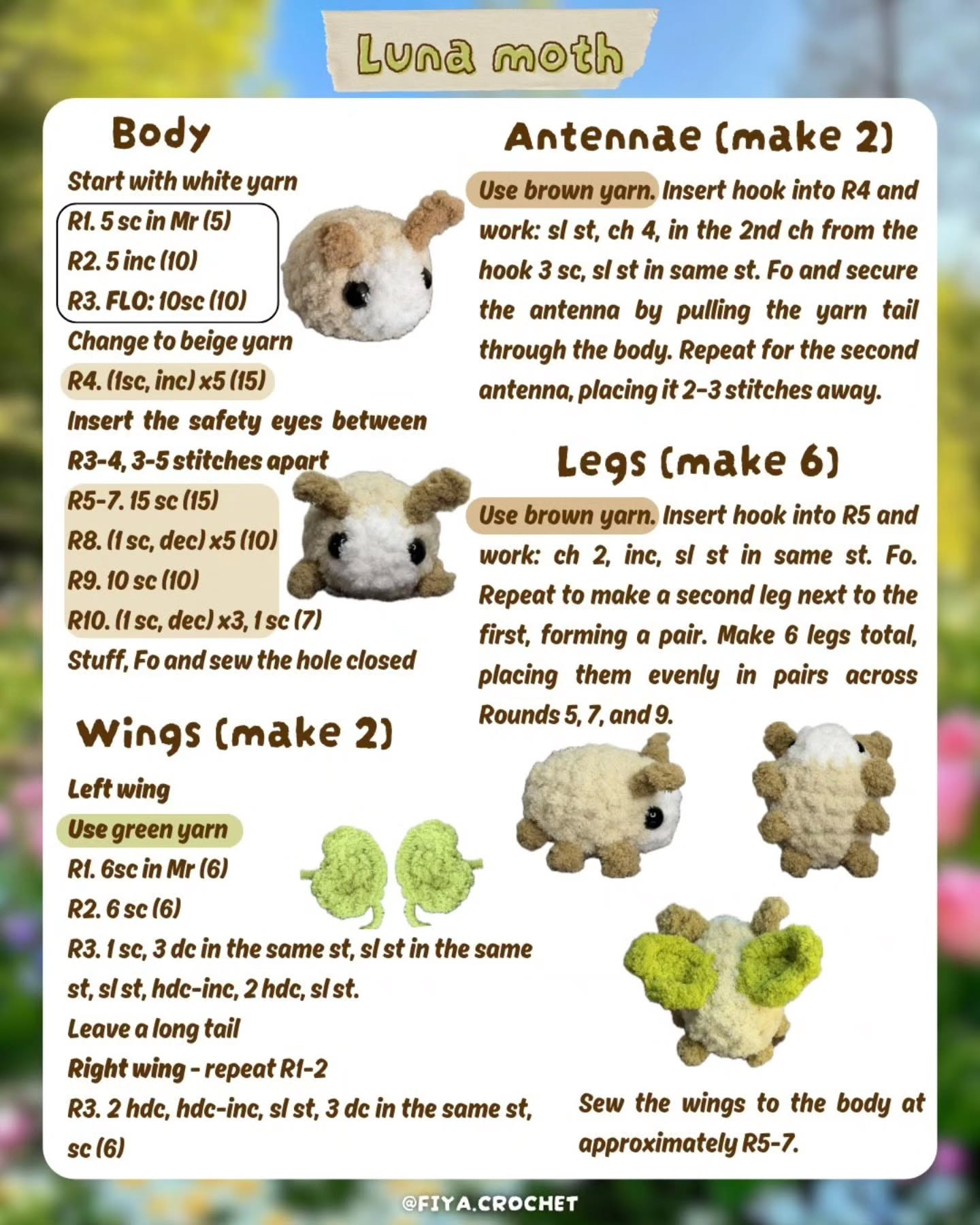 Free Crochet Pattern: Tiny Garden Bugs - Amigurumi Insects Collection