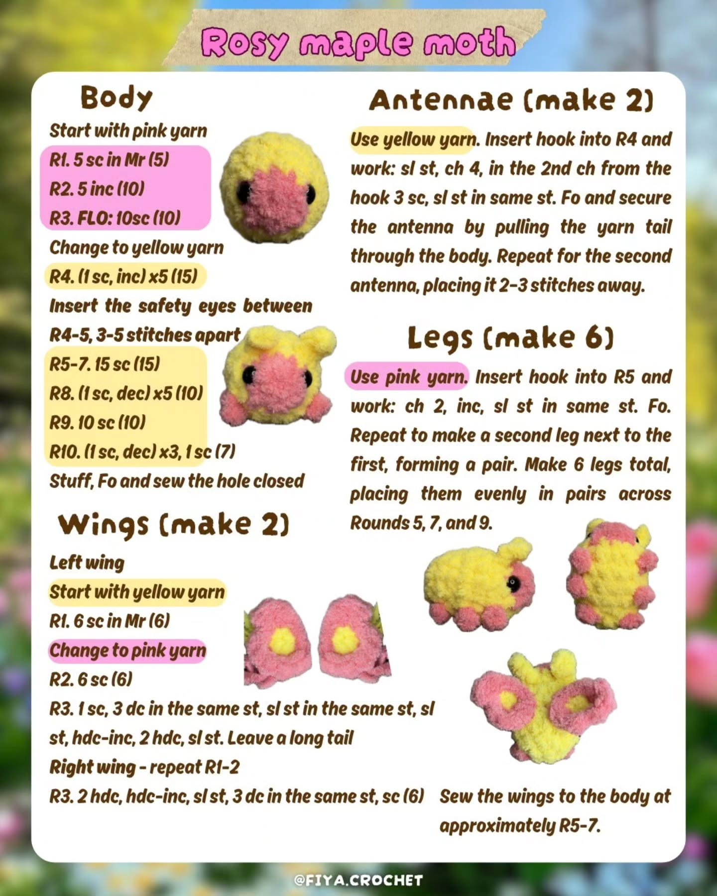 Free Crochet Pattern: Tiny Garden Bugs - Amigurumi Insects Collection