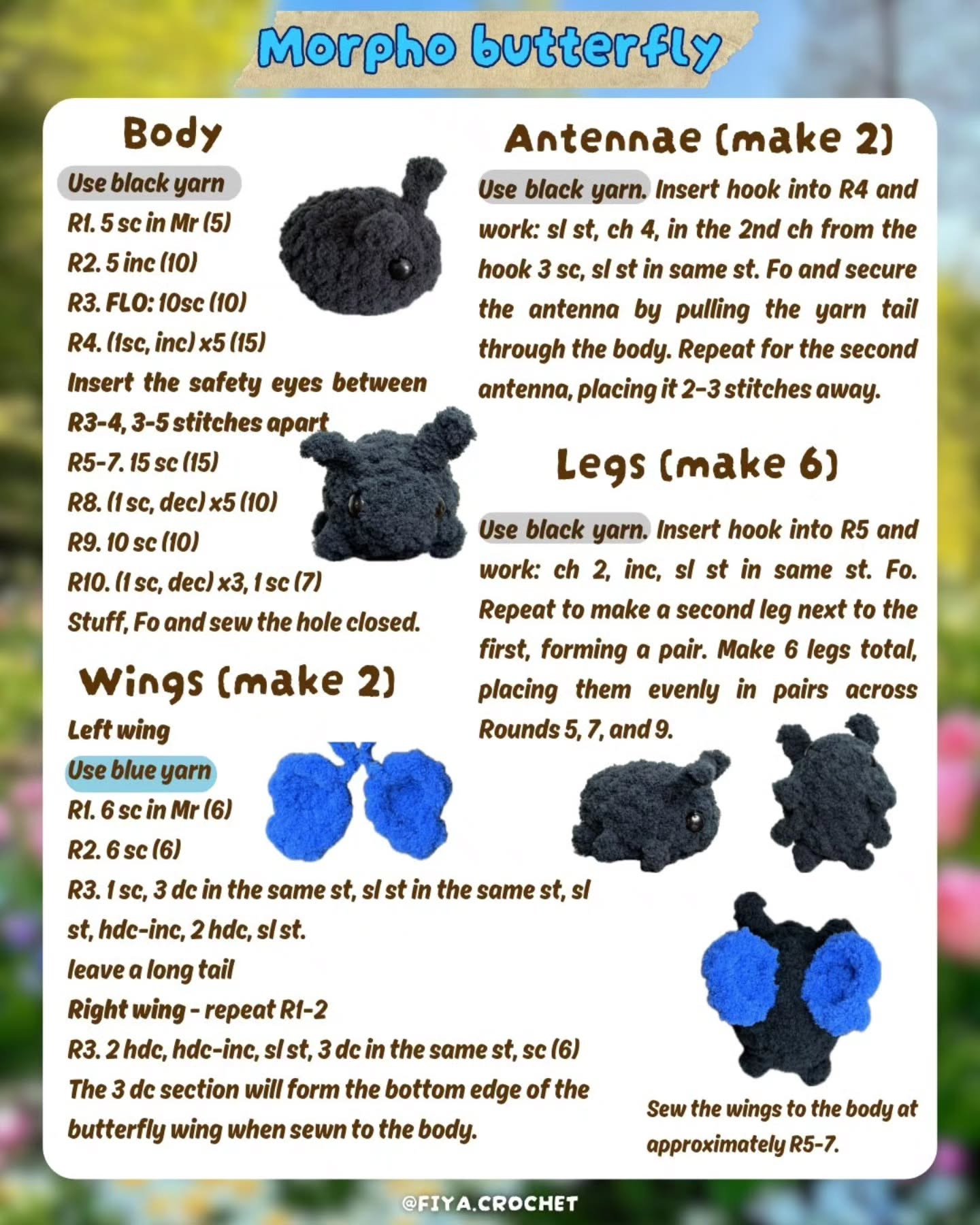 Free Crochet Pattern: Tiny Garden Bugs - Amigurumi Insects Collection