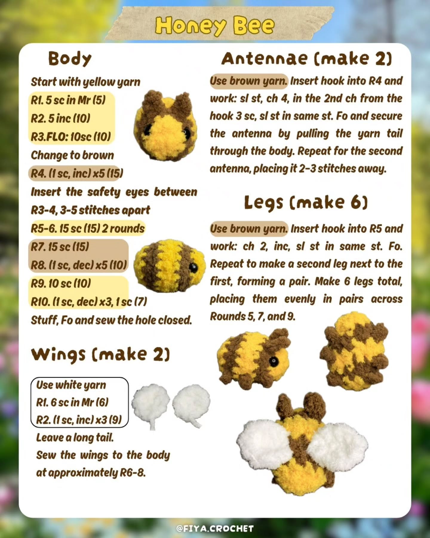 Free Crochet Pattern: Tiny Garden Bugs - Amigurumi Insects Collection