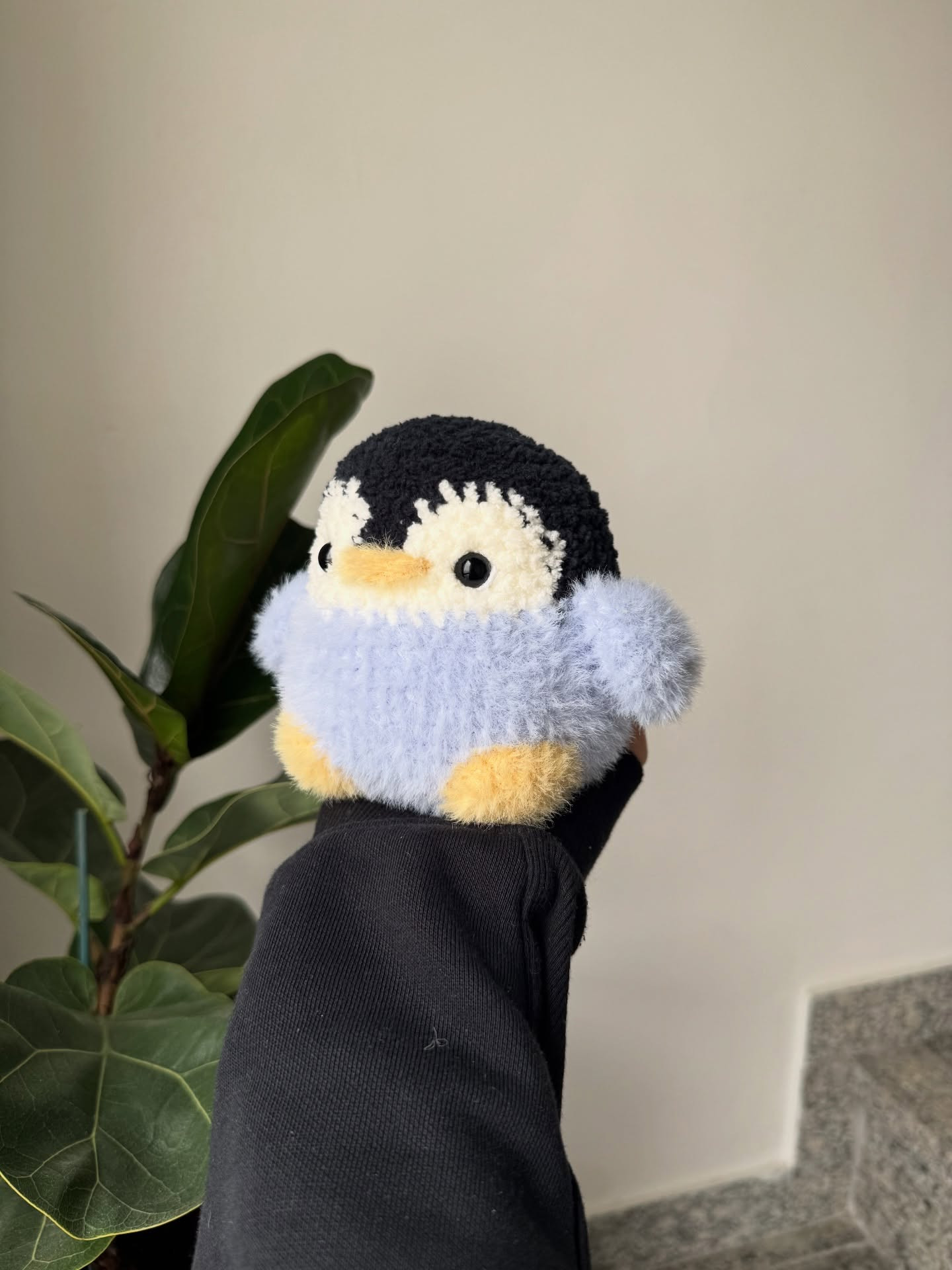 Free Crochet Pattern: Yuval's Mail Bag for Penguin Doll using Chenille Velvet Yarn