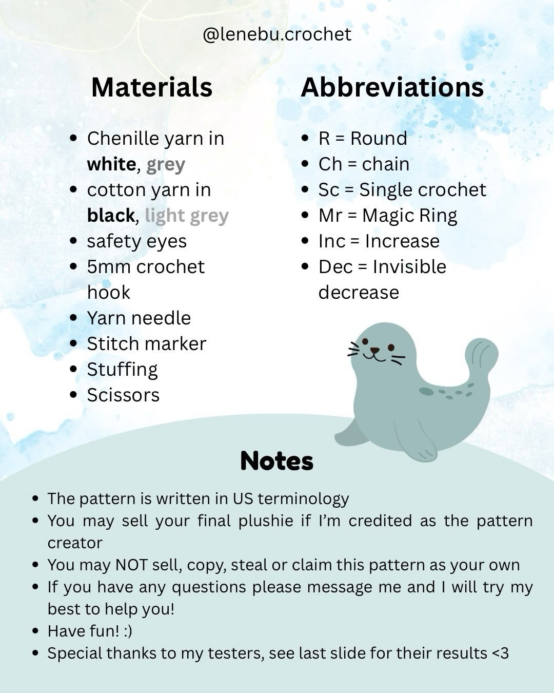 Free Crochet Seal Amigurumi Pattern: Cute White and Grey Plushie ...