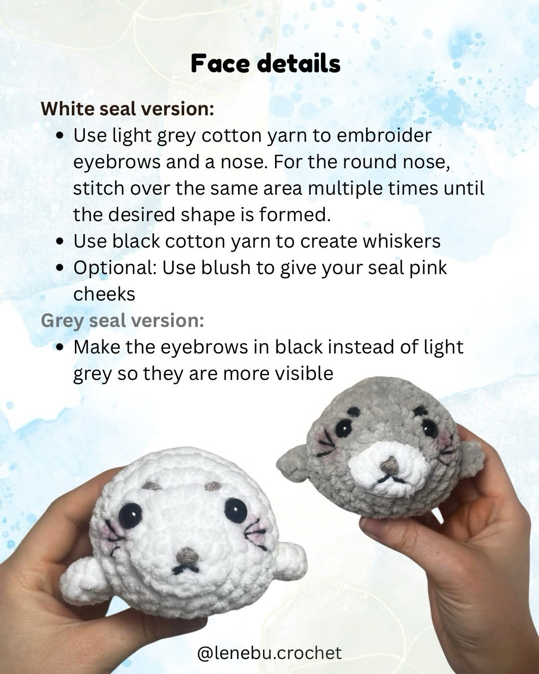 Free Crochet Seal Amigurumi Pattern: Cute White and Grey Plushie Tutorial