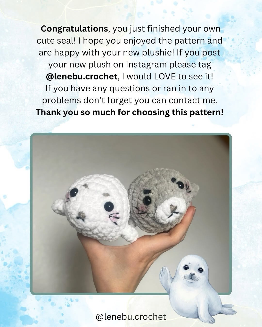 Free Crochet Seal Amigurumi Pattern: Cute White and Grey Plushie Tutorial