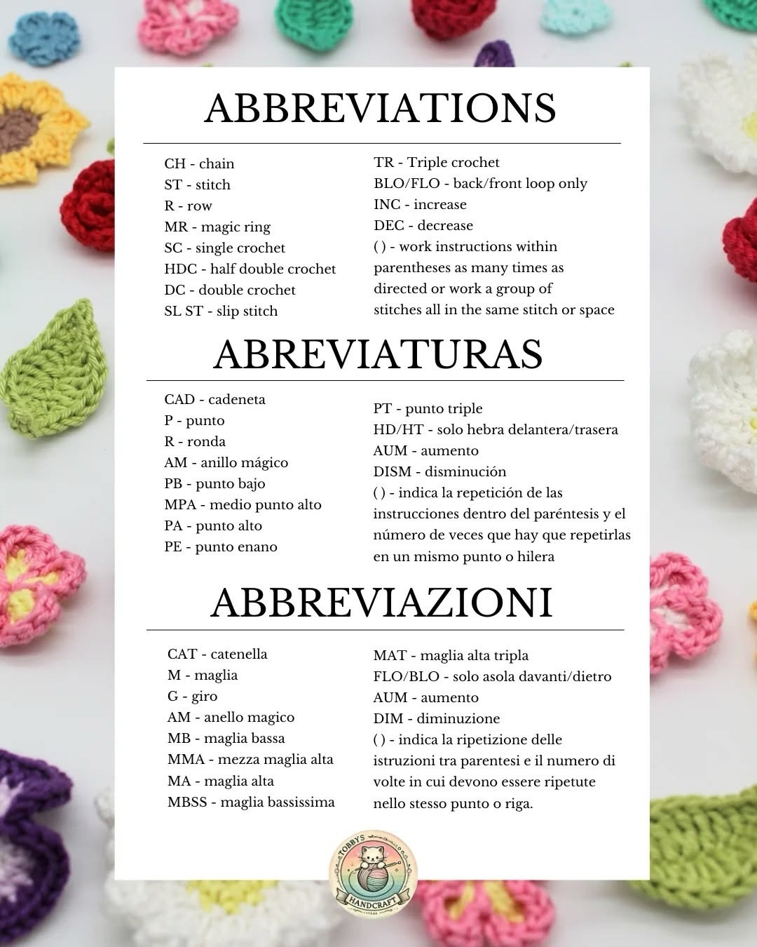 Free Crochet Spring Flowers Pattern: Roses, Sunflowers, Pansies by Tobbys Handcraft